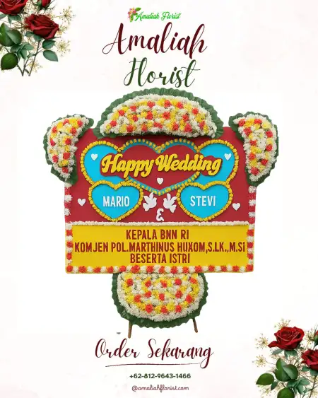 Papan Bunga Pernikahan Kras